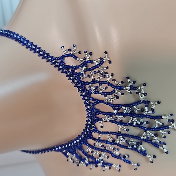 Source Unknown Jewelry - BLUE Choker Necklace